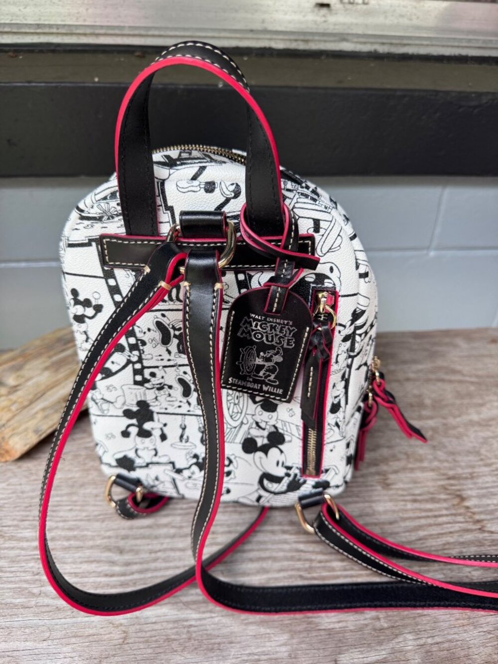 Dooney Bourke Backpack Women Mini Disney Mickey Mouse Steamboat Willie Bag - Picture 3 of 11